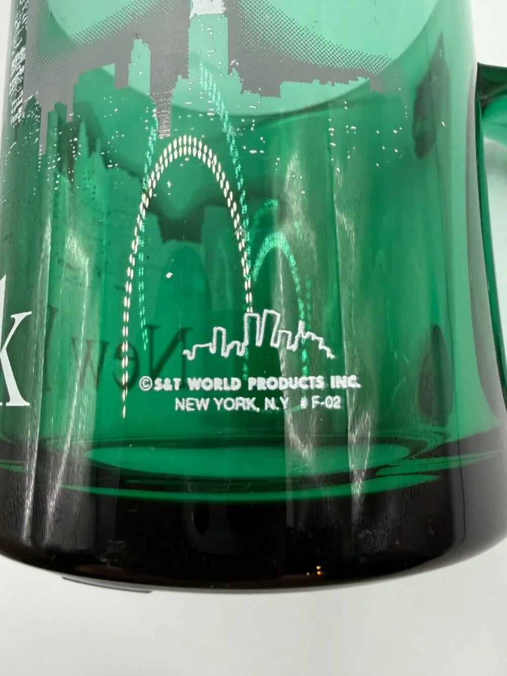 VTG New York Twin Towers City Skyline Glass Mug